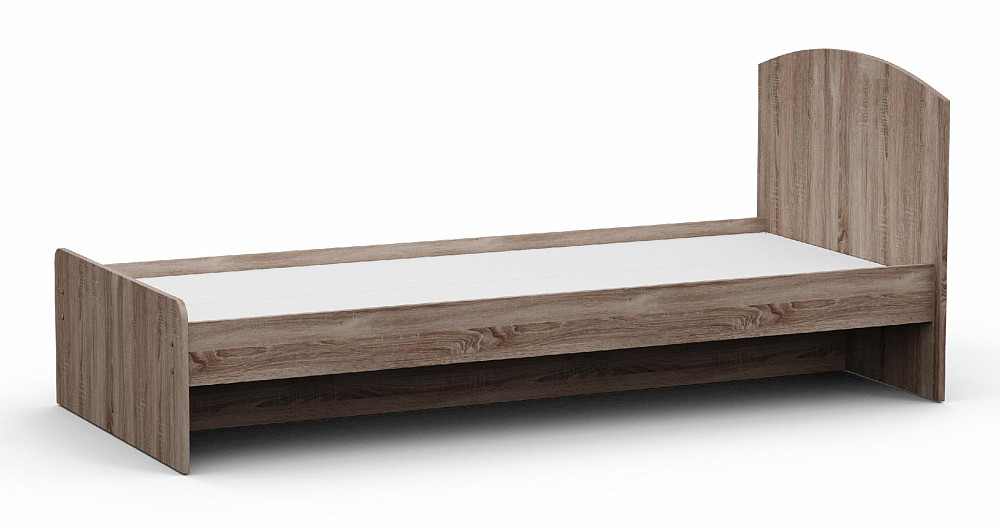 Кровать односпальная L-1, Дуб Сонома Трюфель, 1930х900х800 Львов - изображение 1