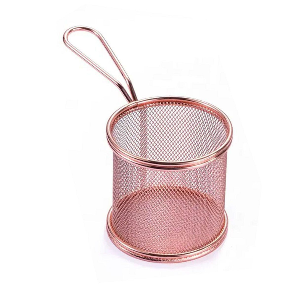 Кошик сервірувальний для картоплі фрі та снеків 9×9×9 см Рожевий HP-19-5-R Коломия - фото 2