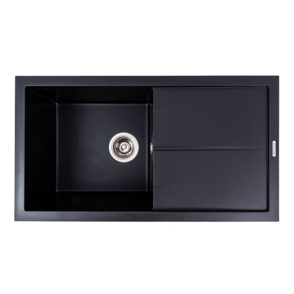 VALESO Гранітна мийка для кухні VALESO SOLID 7843 матова Чорний Коломия - фото 9