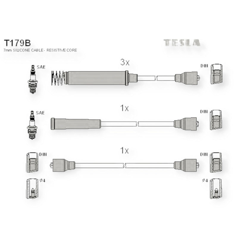 Провід Опель Omega A 1,8-2,0i TESLA високовольтні Мукачево - фото 1