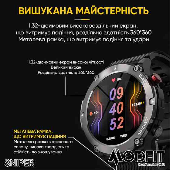 Modfit Sniper Black-Silver 36 мм. Киев