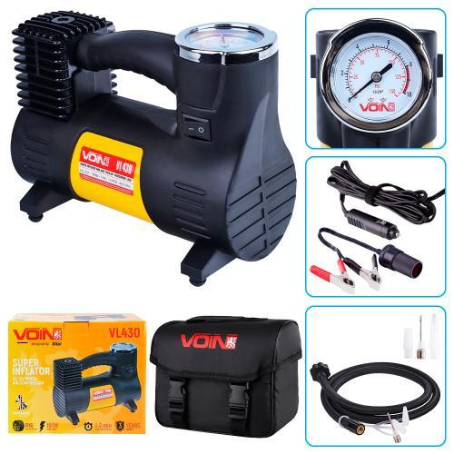 Компресор VOIN VL-430 150psi 14А 40л з прикурювачем і перехідником на клеми Харків - фото 2