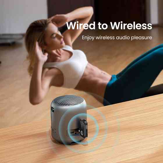 Bluetooth 5.3 приймач UGreen CM596 з AUX-виходом, мікрофоном для автомагнітол, дом.театров 90748 Николаев