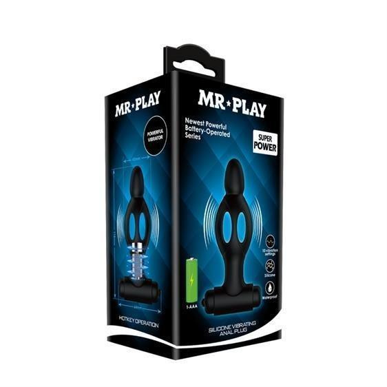 Анальна пробка - Mr.Play Silicone Vibrating Anal Plug Sex Aura Київ - фото 1