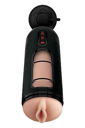 Мастурбатор с вибро Pipedream PDX Elite Vibrating Mega Milker черный, 23.9 см Sex Aura Киев