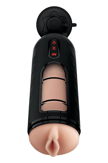 Мастурбатор с вибро Pipedream PDX Elite Vibrating Mega Milker черный, 23.9 см Sex Aura Киев - изображение 2