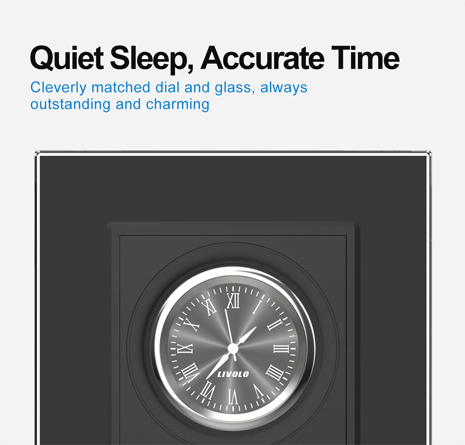 Годинник механічний Livolo чорний скло (VL-C7FCCL-2BP) Коломыя - изображение 7