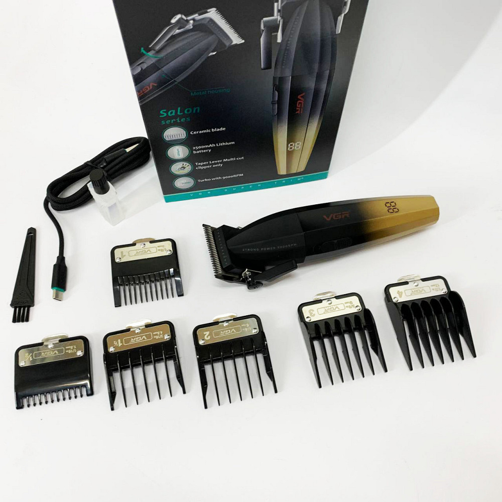 Машинка для стрижки волос без шума VGR, Машинка для стрижки мужская Стильная QR-97 Львов - изображение 10