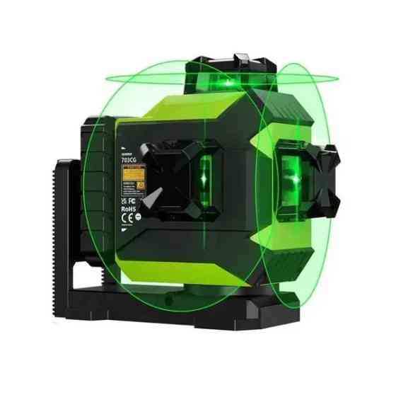 Лазерний рівень нівелір Huepar 703CG 3D Premium 6600 мАh Зелений промінь Київ