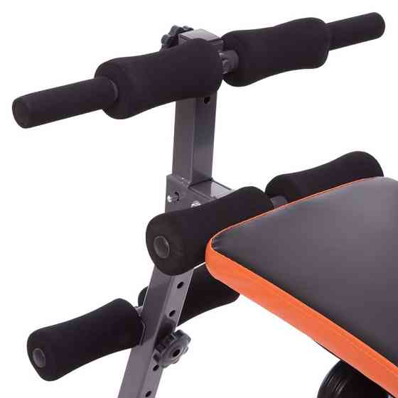 Скамья для пресса гнутая складная Качай Железо-10 Тренажеры для пресса, гиперэкстензии эргономичная Киев