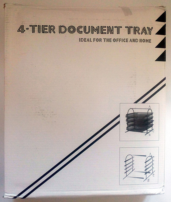 Лоток для документов горизонтальный, металлический, Серебро 4 секции Павлоград - изображение 3