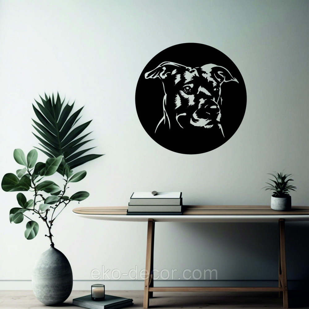 Декоративне настінне Панно «Собака», Декор на стіну 70*70 см, Чорний Київ - фото 8