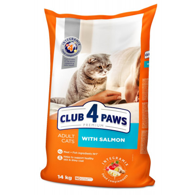 Сухой корм для кошек Club 4 Paws Премиум. С лососем 14 кг (4820083909238) Винница - изображение 1
