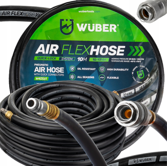 Шланг пневматический к компрессору 10м 10x17мм Wuber (Польша) Киев