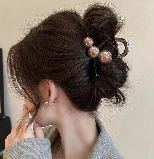 Набор из 3 заколок-крабов с декоративными шариками Киев - изображение 4