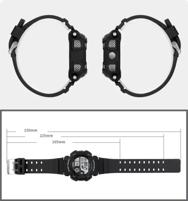 Чоловічий наручний годинник Skmei 1718 (Чорний) Київ - фото 7