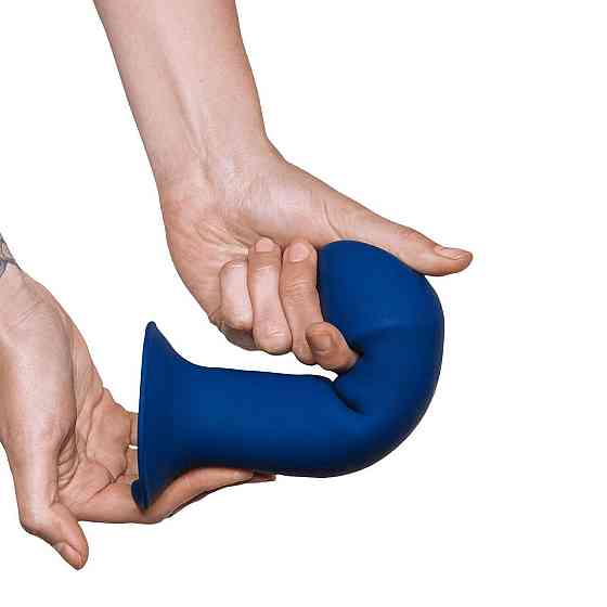 Двухслойный дилдо Adrien Lastic Hitsens 1 Blue, подходит для страпона, диаметр 4,5 см, длина 17,7 см Sex Aura Киев