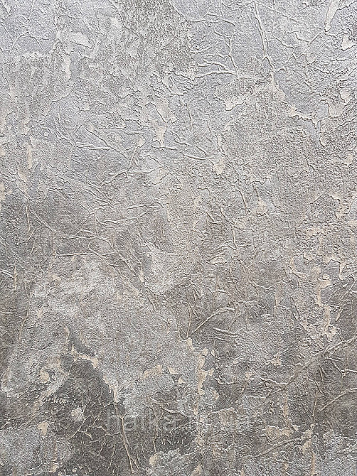 Шпалери вінілові на флізеліні гарячого тиснення DU&KA 1.06х10 вензель основа під штукатурку сірі коричневі Київ - фото 3