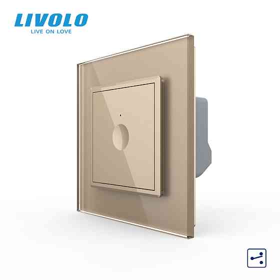 LIVOLO Сенсорний прохідний/перехресний вимикач Sense 1 сенсор Livolo золото (722000313) Коломыя