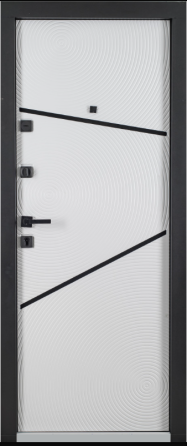 Двері вхідні Артіз Еліт 023 Антрацит новий супермат/білий крокір 960х2040 мм Київ
