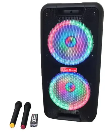 Портативная колонка Su-Kam 1010 + 2 микрофона + BT 12v220v Коломыя