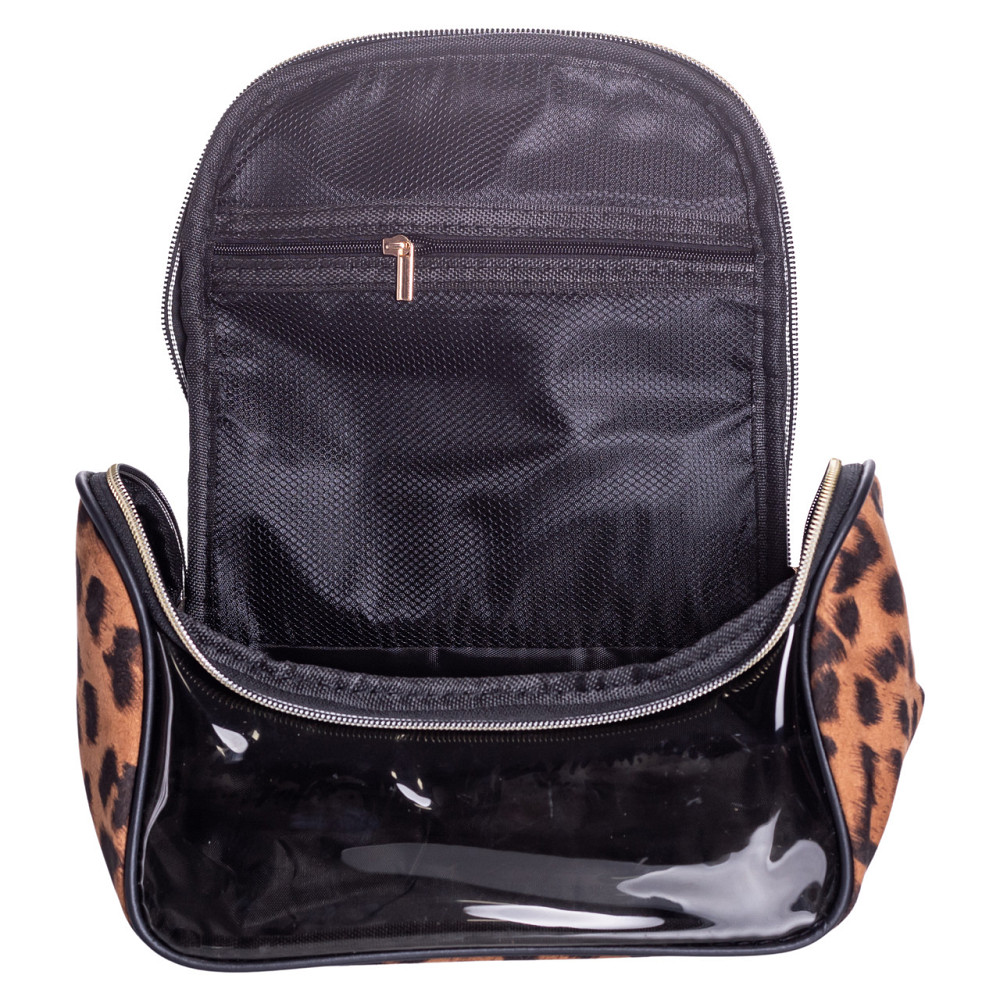 Набір велюрових жіночих косметичок для дому 2 (шт) дорожня косметичка в сумку для косметики, макіяжу, ліків, пензлів Леопард HP-16-2K Коломия - фото 10