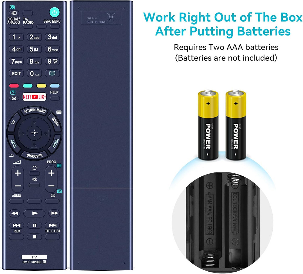 Пульт RMT-TX200E для телевізорів Sony KD-65X7500D, KD-55X7000D, KD-65XD7505, KD-49XD7005, KD-65XD7504, KD-55XD700, KD-49XD700, KD-65XD750, KDL-W805C Луцк - изображение 2