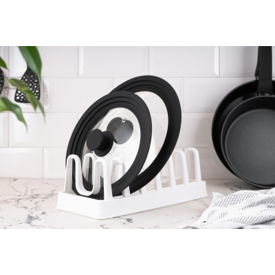 Аксесуар кухонний Ardesto Підставка для кришок, 35х15.2х11.7см, пластик, білий (AR4035L) Вінниця - фото 2