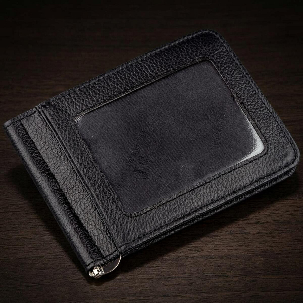 Кожаный мужской зажим на магните ST Leather 18937 Черный Киев - изображение 9