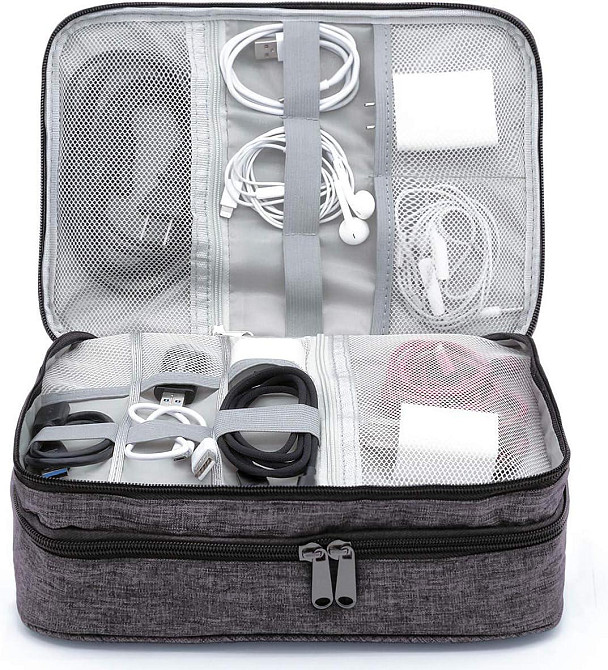 Чехол-органайзер универсальный кейс сумка для кабелей проводов, аксессуаров и мелочей 27 х 20 х 10 с Бровары - изображение 2