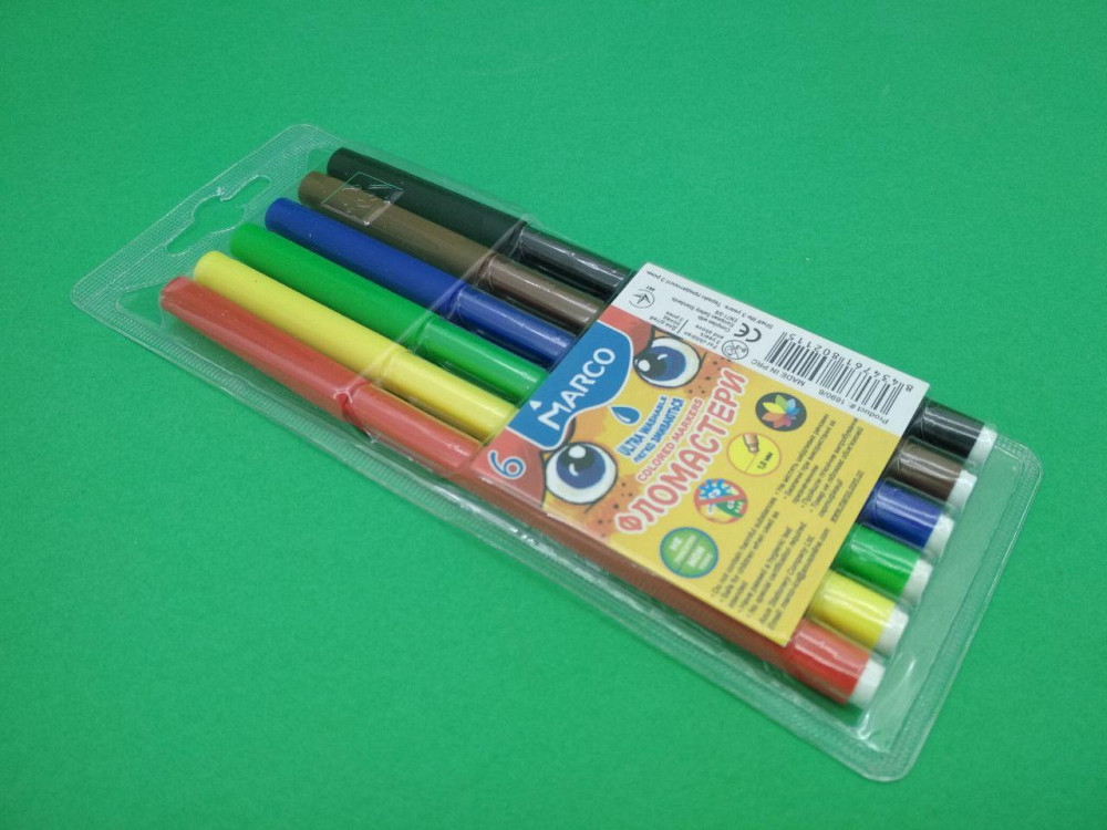 Фломастери Тм Марко (6 шт.) (1 пачка) Харків - фото 2