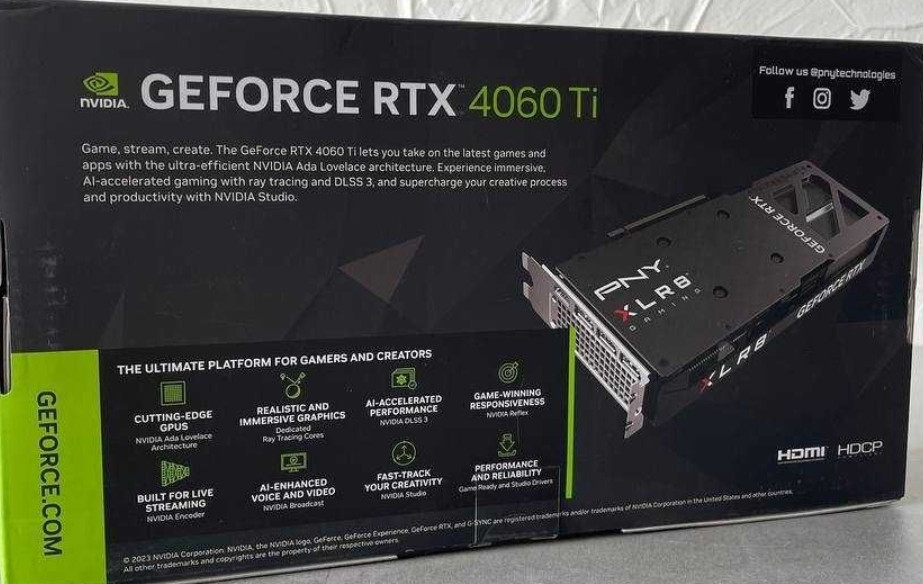 Видеокарта PNY GeForce RTX 4060 Ti 8GB OC XLR8 Gaming Киев - изображение 1