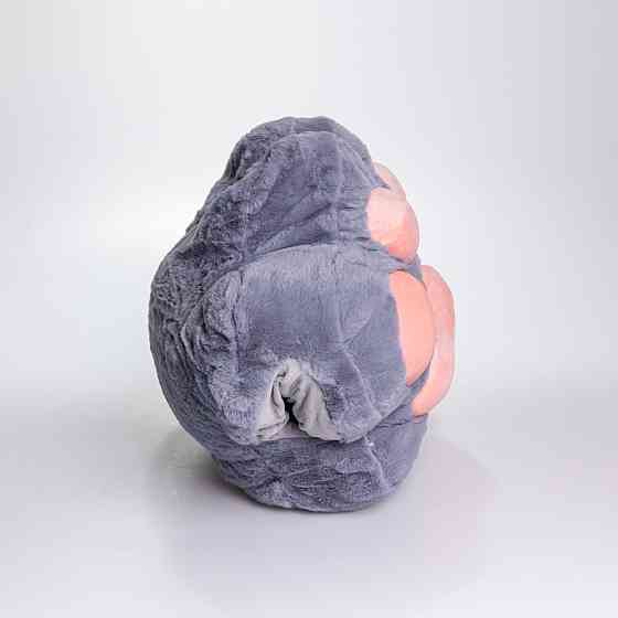 Плюшева іграшка-подушка з пледом "Лапка" 3 в 1, сірий Київ