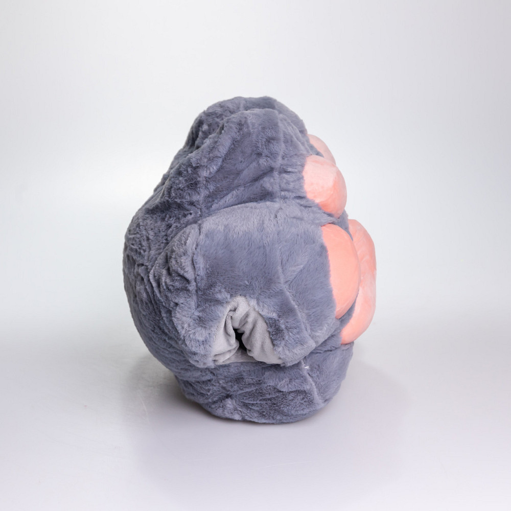 Плюшева іграшка-подушка з пледом "Лапка" 3 в 1, сірий Київ - фото 3