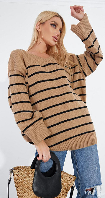 Свитер в полоску с мысом (48-52) Киев - изображение 8