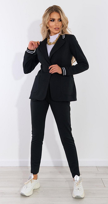 Комфортний трикотажний костюм із піджаком (42) Київ - фото 1