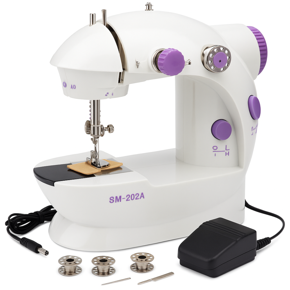 Портативна міні-машинка для шиття, Швейна машинка ручне керування, Швейні міні машинки ручні DR-10 Львів - фото 18