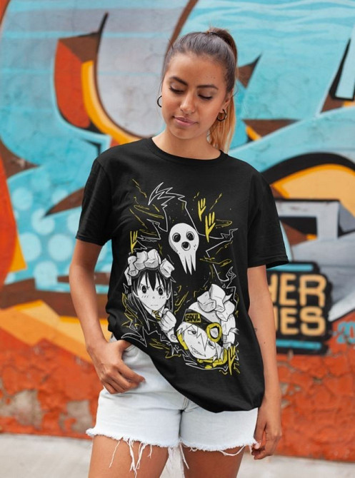 Футболка аниме Деатх Кид Соул Еатер оверсайз (S/M/L) Черний AnimeJ0890 Днепр - изображение 3