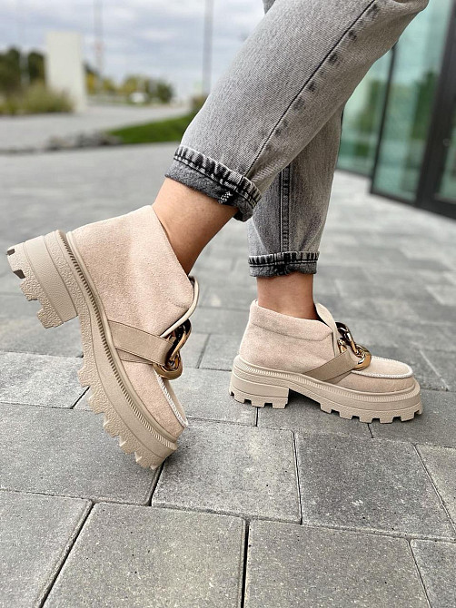 Marko Жіночі черевики DE MARKO бежеві замша натуральна весна-осінь 37р. 38р. (4799) Коломыя - изображение 9