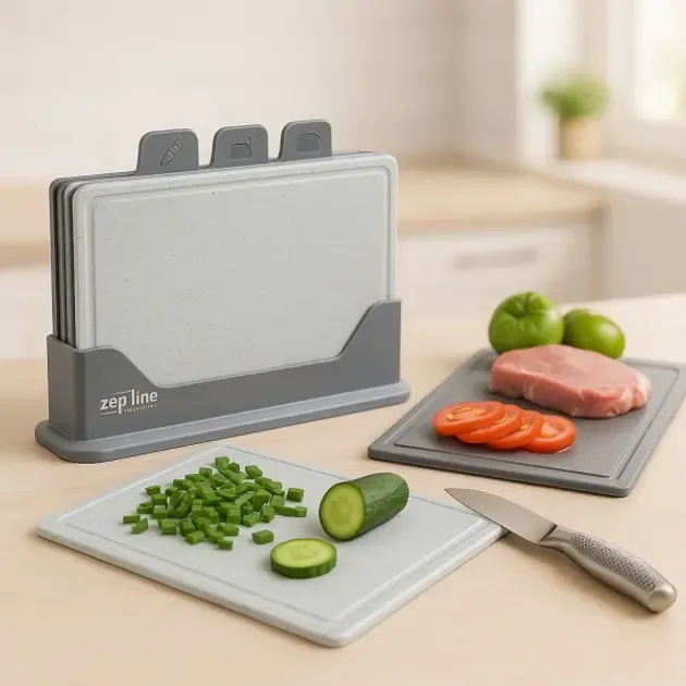 Jianlips Кухонный набор досок Zepline ZP-00220 5 предметов с подставкой черный Київ - фото 6