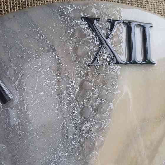 Годинник настінний 50 см з епоксидної смоли ручної роботи Дніпро