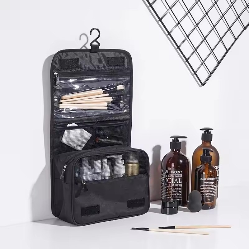 Косметичка с подвесным крючком дорожная для ванной, черная Каменец-Подольский - изображение 3