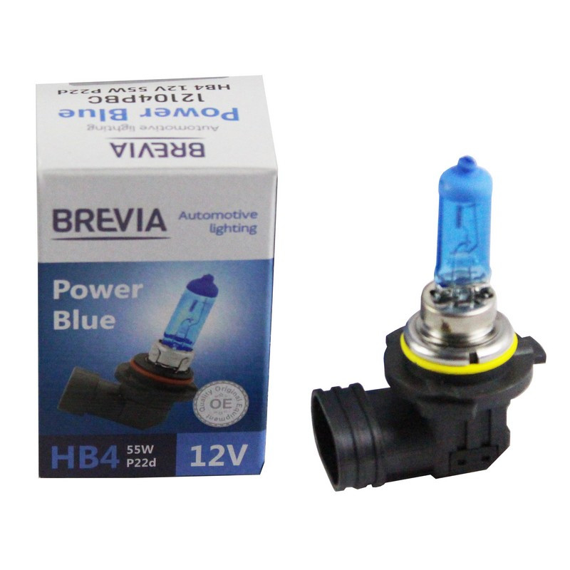 Галогенова лампа Brevia HB4 12V 55W P22d Power Blue 4200K Львів - фото 1