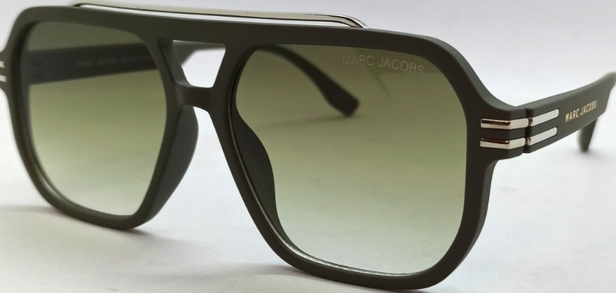 Брендові класичні чоловічі окуляри зелений градієнт у зеленій оправі. Київ - фото 5