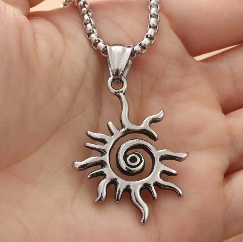 Спіральний Кулон "Сонце" в скандинавському стилі на ланцюжку (3*2.5 см) Київ - фото 5