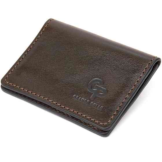 Кожаная визитница Коричневый (GRANDE PELLE) Киев