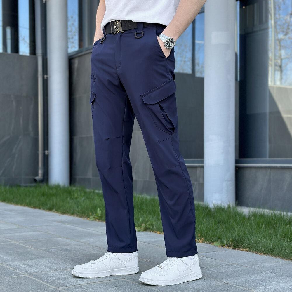 Штаны карго мужские весенние с карманами тёмно-синие Pobedov Tactical Soft Киев - изображение 1