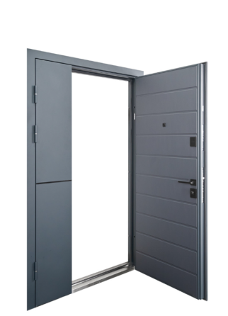 Вхідні двері Abwehr Defender Solid 0/RAL 7021Т + Вулична плівка Антрацит 1200*2050 мм Вуличні вхідні двері Київ