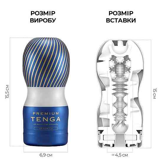 Мастурбатор Tenga Premium Air Flow Cup, 24 воздушные камеры внутри Sex Aura Киев