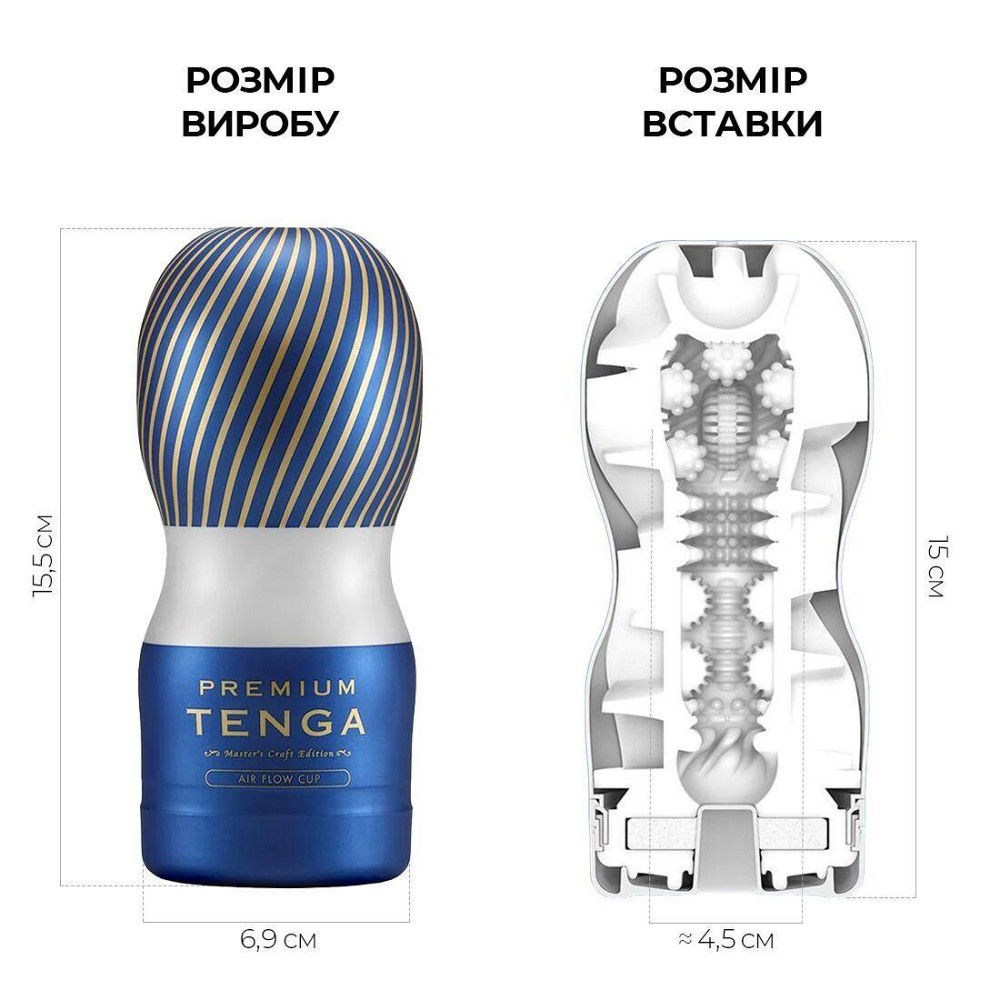 Мастурбатор Tenga Premium Air Flow Cup, 24 воздушные камеры внутри Sex Aura Киев - изображение 2